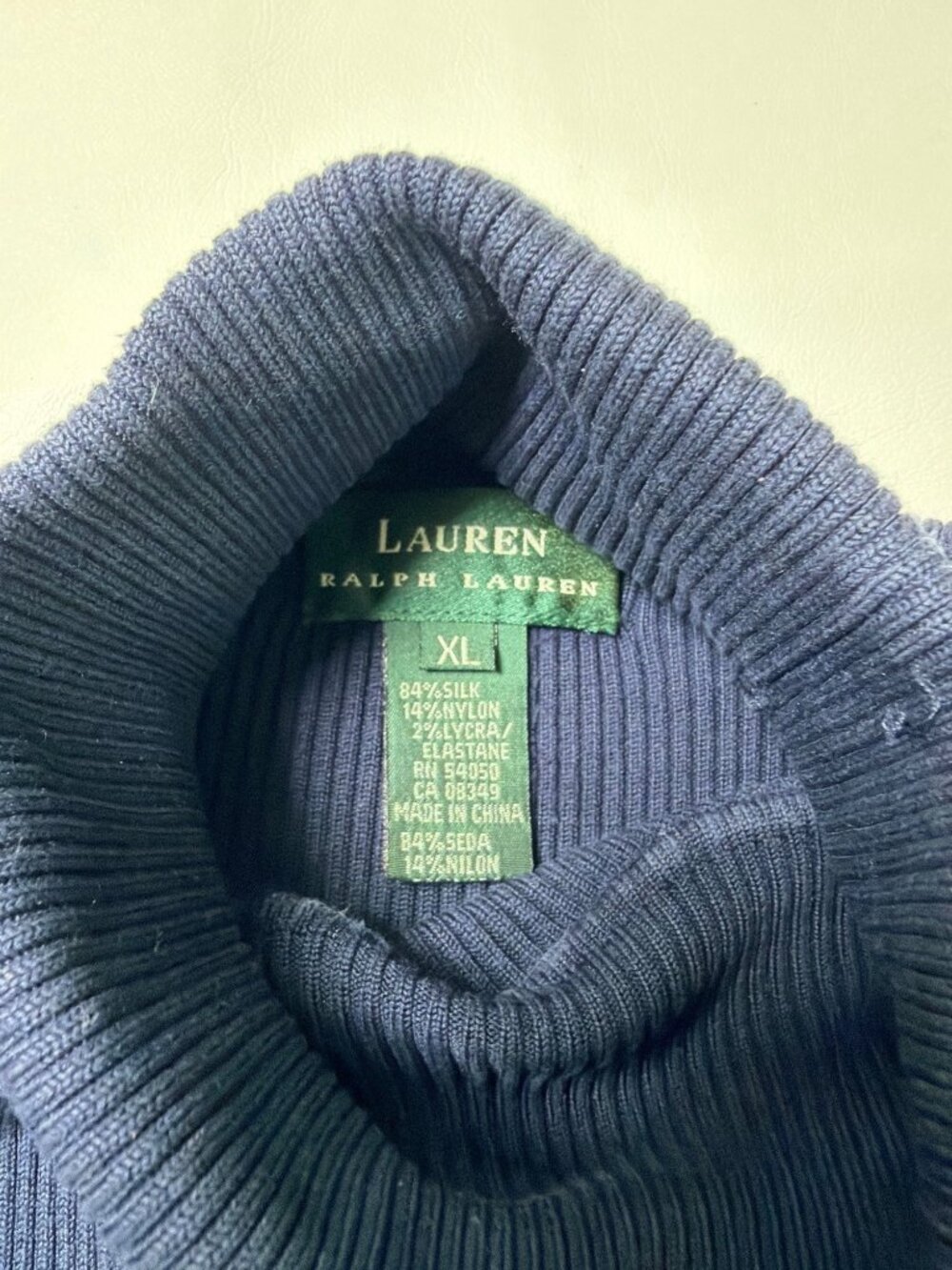 Lauren Ralph Lauren rib-knit turtleneck elbow sleeve, XL - Picture 5 of 5